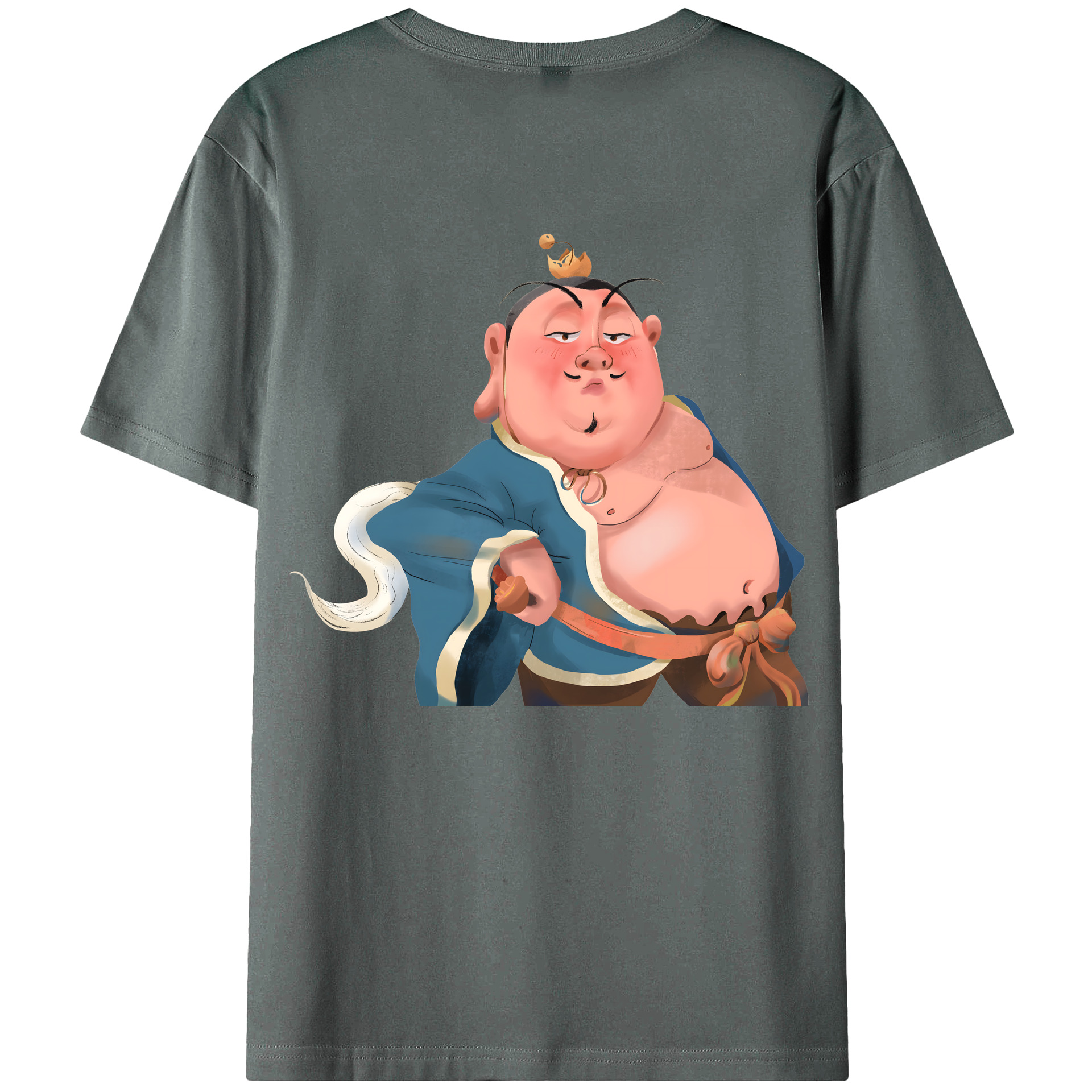（画像用） Ne Zha 2 ナタ 魔童の大暴れ 綿100％ メンズ半袖Tシャツ（バックプリント） 通気性